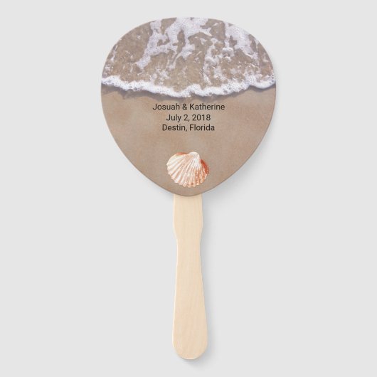 カジュアルビーチテーマ結婚式 プログラムファン ハンドファン (裏面)