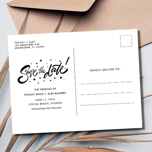 カジュアルビーチ結婚式予算日付の保存 案内ポストカード