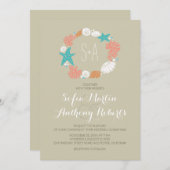 カジュアルビーチ結婚式招待状 招待状 (正面/裏面)