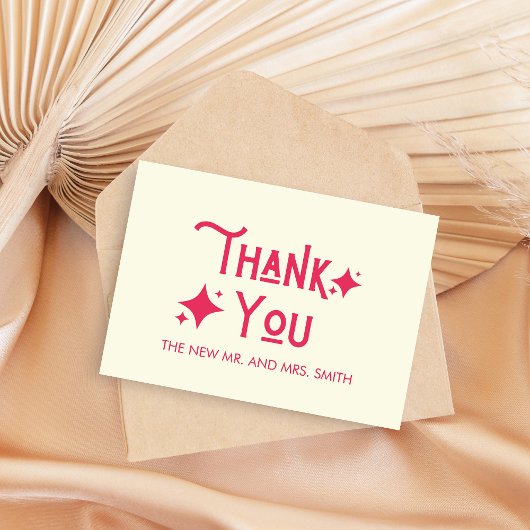 カジュアルファンシーモダン愛は無結婚い サンキューカード