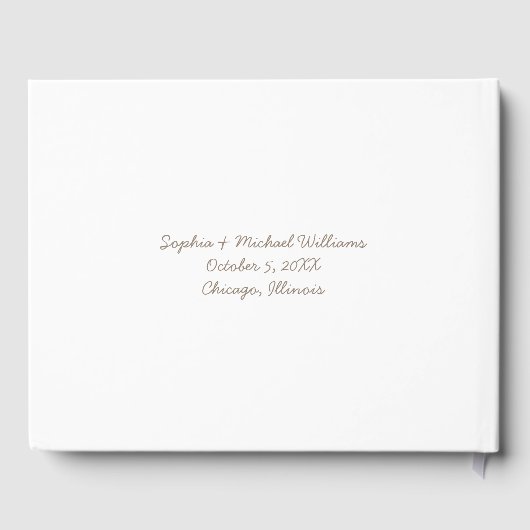 カジュアルフォトウェディングゲストブックテンプレートカスタム ゲストブック (裏面)