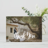 カジュアルフォトウェディング感謝の手書き台本 サンキューカード (スタンド正面)