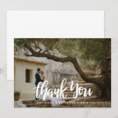 カジュアルフォトウェディング サンクスハンドメイドスクリプト サンキューカード (正面/裏面)