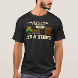 カジュアルフォルダグラフィックTシャツ Tシャツ