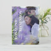 カジュアルミニマルViolet Photo結婚's 招待状 (スタンド正面)