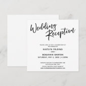 カジュアルモダンな手書きシンプルウェディングレセプション 招待状 (正面/裏面)
