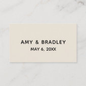 カジュアルモダン結婚手書きクリーム エンクロージャーカード (裏面)