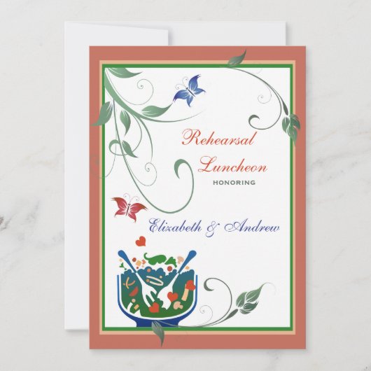 カジュアルランチ - リハーサルランチの招待状 招待状 (正面)