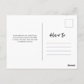 カジュアル写真数々のの結婚発表 ポストカード (裏面)