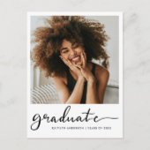 カジュアル卒業式 | 写真の日付を保存 ポストカード (正面)