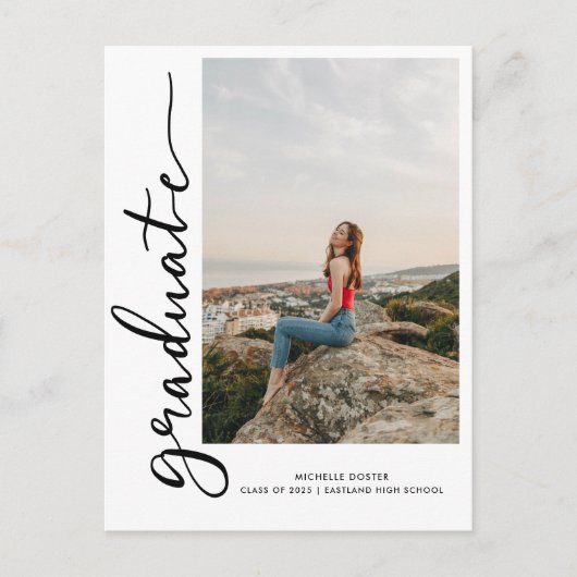 カジュアル大学院手書き | フォト 案内ポストカード (正面)