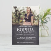 カジュアル大学院祝Chalkboard 招待状 (スタンド正面)