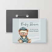 カジュアル居心地の良い赤ちゃんシャワーパーソナライズされたボタン 缶バッジ (正面/裏面)