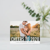 カジュアル応援から2020スクリプトモダン休日の写真 シーズンポストカード (スタンド正面)