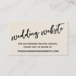 カジュアル手書きクリー結婚ムのWebサイト エンクロージャーカード