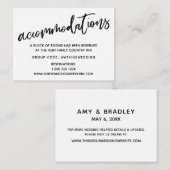 カジュアル手書きシンプルの結婚宿泊 エンクロージャーカード (正面/裏面)