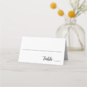 カジュアル手書きシンプルタイポグラフィ プレイスカード (正面)