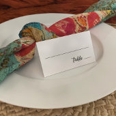 カジュアル手書きシンプルタイポグラフィ プレイスカード