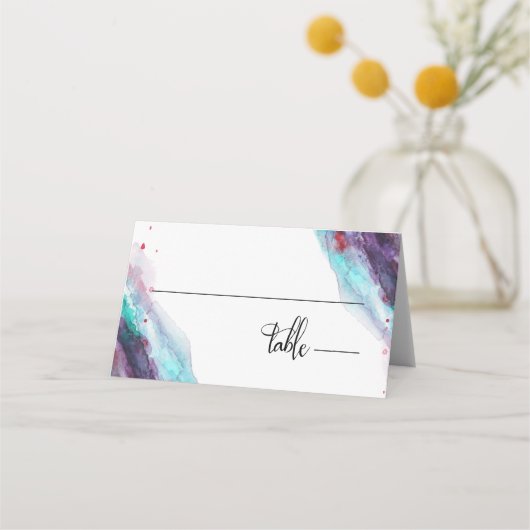 カジュアル手書きシンプルタイポグラフィ プレイスカード (正面)