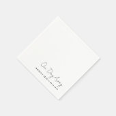 カジュアル手書き一遠くに日結婚のリハーサル スタンダードカクテルナプキン (角)