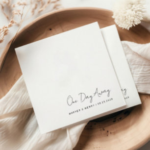 カジュアル手書き一遠くに日結婚のリハーサル スタンダードカクテルナプキン