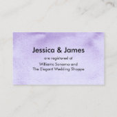 カジュアル手書き紫の水彩贈り物登録 エンクロージャーカード (裏面)