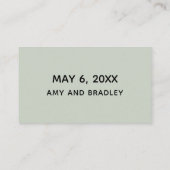 カジュアル手書きSage Greenの結婚Webサイト エンクロージャーカード (裏面)