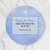 カジュアル抽象芸術ブルーイエローパターンイベント フェイバータグ (裏面)