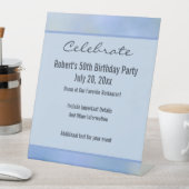 カジュアル抽象芸術ブルーイエローパターンイベント 台座サイン (インサイチュ)