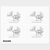 カジュアル日 長方形シール (シート)