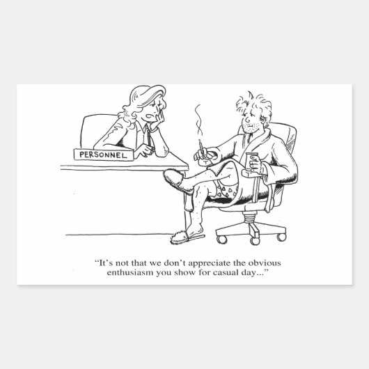 カジュアル日 長方形シール (正面)