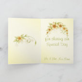 カジュアル春フローラありがとうお結婚客様のカード サンキューカード (内部)