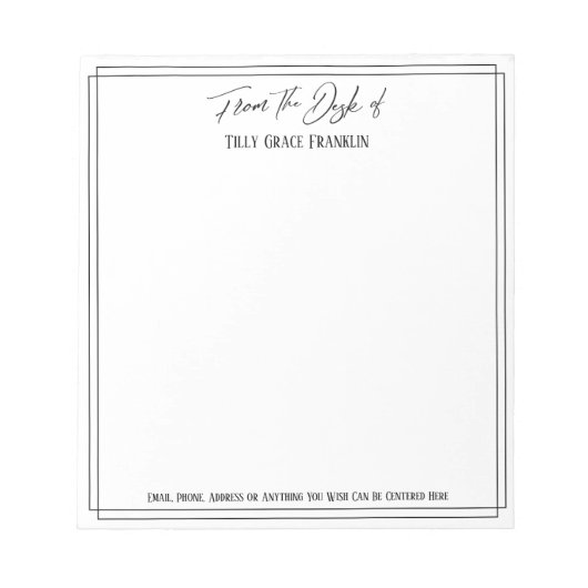 カジュアル机からの手シンプル跡エレガント ノートパッド (正面)