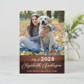 カジュアル素朴光木材 招待状 (スタンド正面)