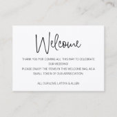 カジュアル素朴結婚歓迎抱き枕 プレイスカード (正面)