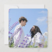 カジュアル素朴金ゴールドBurgundy Photo結婚's 招待状 (裏面)