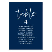 カジュアル結婚ディナー、客席表 テーブルナンバー (裏面)