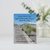 カジュアル西山路結婚花 インビテーションポストカード (スタンド正面)