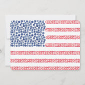 カジュアル赤白青クックアウト1回目の誕生日パーティー 招待状 (裏面)