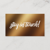 カジュアル金ゴールドグラデーション「引っ越しました」カード 名刺 (裏面)