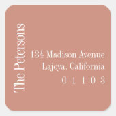 カジュアル スクエア 返送先ラベル スクエアシール (正面)