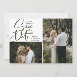 カジュアル タイポグラフィー アーストーン 2 フォト セーブザデート