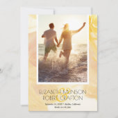 カジュアル フォト ウェディング イエロー セーブ ザ デート セーブザデート (正面)