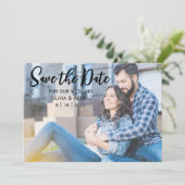 カジュアル フラット セーブ・ザ・デート カード (スタンド正面)