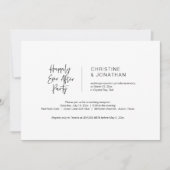 カジュアル ミニマル、ブラック、結婚式での秘密の挙式 招待状 (正面)