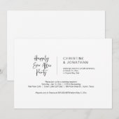 カジュアル ミニマル, ブラック, 結婚式の秘密結婚式 招待状 (正面/裏面)