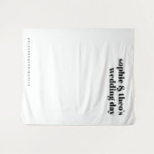 カジュアル ミニマル | レトロ ウェディング フォト バックドロップ タペストリー (正面(横))