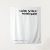 カジュアル ミニマル | レトロ ウェディング フォト バックドロップ タペストリー (正面)