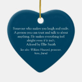 カジュアル モダン ブルー ファン 彼氏定義 セラミックオーナメント (裏面)