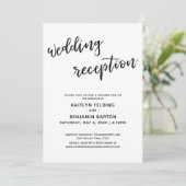 カジュアル モダン 手書き シンプル ウェディング レセプション 招待状 (スタンド正面)